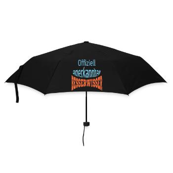 Spruch - Regenschirm (klein) - Schwarz - Vorne