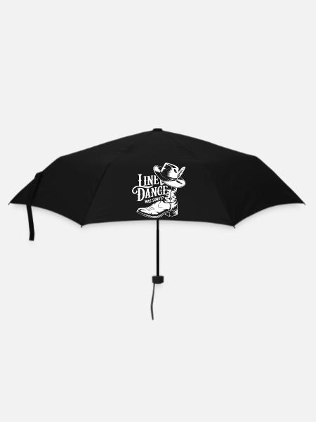Linedance Was sonst? Cowboy Silhouette Design - Regenschirm (klein) - Schwarz