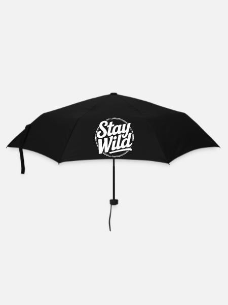 Stay Wild - Adventure Proverb - Umbrella (small) - black