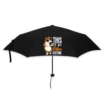 Otter Costume Funny Sea Otter Cartoon - Umbrella (small) - black - Front