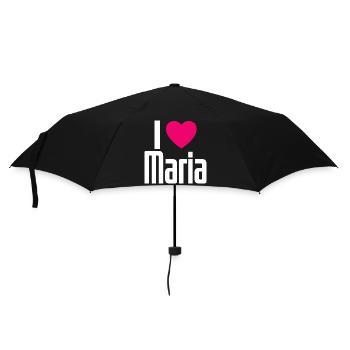 J’aime Maria Coeur rose J’aime Maria - Parapluie standard - noir - Devant
