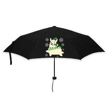 Llama – Noël - Parapluie standard - noir - Devant