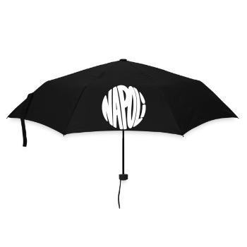 Lettres Naples en cercle - Parapluie standard - noir - Devant