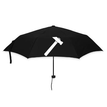 Hammer Tool Craft Icon Vector - Umbrella (small) - black - Front