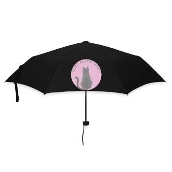 Cat with attitude - Umbrella (small) - black - Front