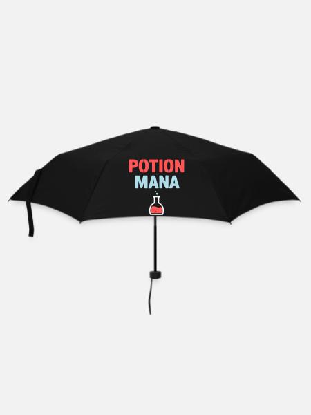 Potion Mana Text Gaming - Regenschirm (klein) - Schwarz