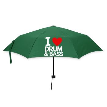 J’adore Drum & Bass Grunge Musique Batteur Drôle - Parapluie standard - vert bouteille - Devant