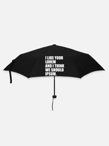 Perfekter Humor für Grafikdesigner, Webdesigner - Regenschirm (klein) - Schwarz