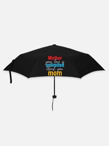 Mutter Deine Liebe ist Unbegrenztes Hemd - Regenschirm (klein) - Schwarz