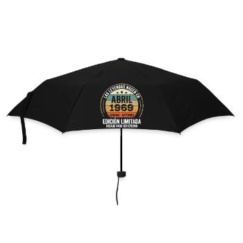Avril 1969 Cadeau 57e Anniversaire Avril 1969 - Parapluie standard - noir - Devant