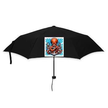 Un Poulpe embrasse une Ancre - Parapluie standard - noir - Devant