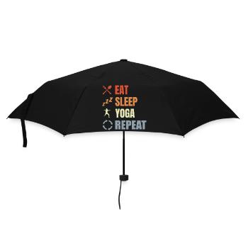 Eat Sleep Yoga Repeat - Umbrella (small) - black - Front