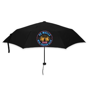 Malle 2026 FC Malle wir saufen alle - Regenschirm (klein) - Schwarz - Vorne