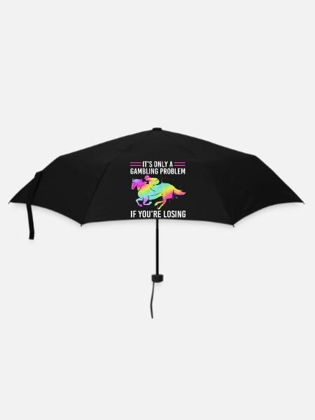 Pferderennen - Regenschirm (klein) - Schwarz