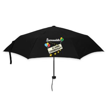 Raumausstatter 10 Jahre Jubiläum Raumausstattung - Regenschirm (klein) - Schwarz - Vorne