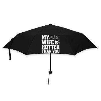 My Wife Is Hotter Than You - Umbrella (small) - black - Front