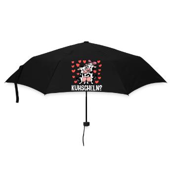 Kuhscheln Kuscheln Süße Kühe Liebe Kuh Paar - Regenschirm (klein) - Schwarz - Vorne