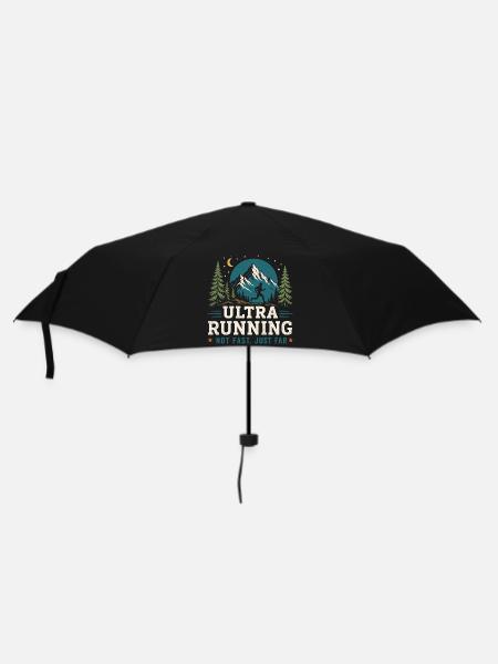 Ultralauf – Nicht schnell, nur weit weg - Regenschirm (klein) - Schwarz