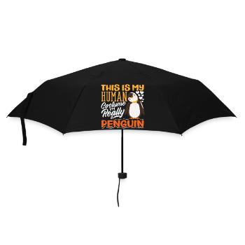 Pingouin mignon - Cadeau pour l’amoureux des manchots - Parapluie standard - noir - Devant