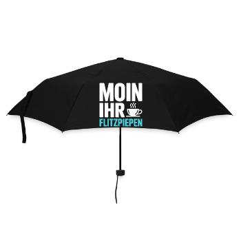 Moin Ihr Flitzpiepen Norddeutsch Hamburg Büro Moin - Regenschirm (klein) - Schwarz - Vorne