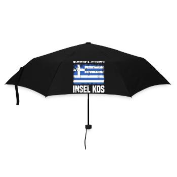 Insel Kos Koordinaten - Regenschirm (klein) - Schwarz - Vorne