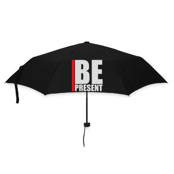 Be present at the moment here and now Quote Text - Umbrella (small) - black - Front