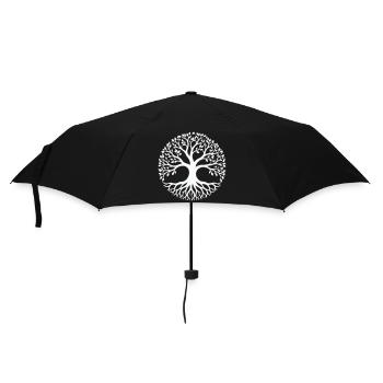 Tree of Life Silhouette Circle - Umbrella (small) - black - Front