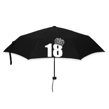 Königliches 18. Geburtstag - Regenschirm (klein) - Schwarz - Vorne
