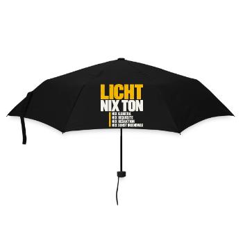 Licht nix Ton – Fernsehtechnik Humor - Regenschirm (klein) - Schwarz - Vorne