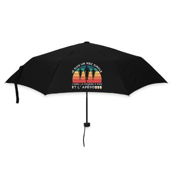 J' aime la course à pied et l' apéro humour cadeau - Parapluie standard - noir - Devant