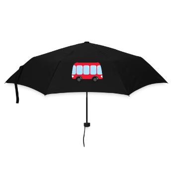 Bus Rot - Regenschirm (klein) - Schwarz - Vorne