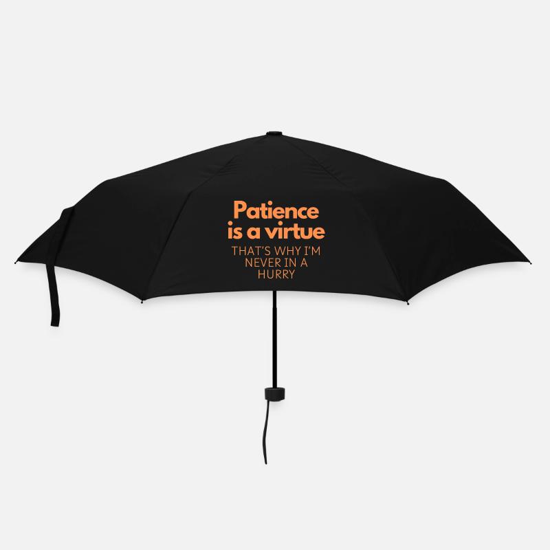 Patience is a virtue - Umbrella (small) - black