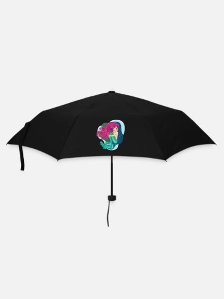 Mermaid - Regenschirm (klein) - Schwarz