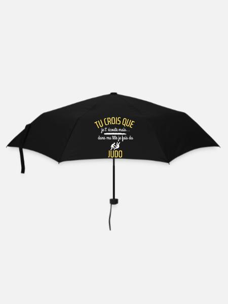 T shirt judo je fais du judo humour judo cadeau - Parapluie standard - noir