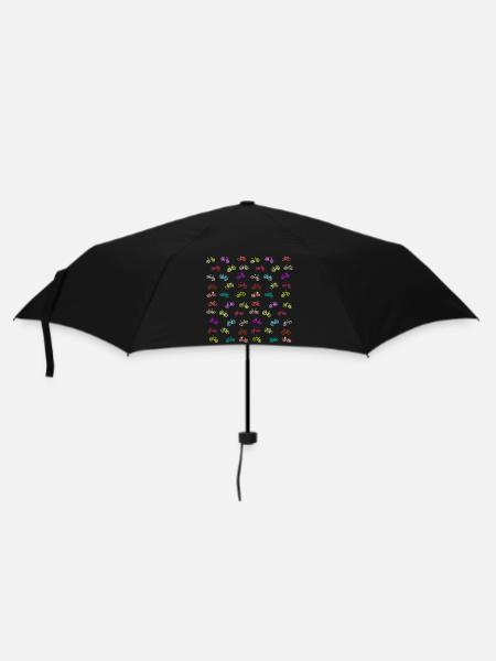 Fahrrad Muster - Regenschirm (klein) - Schwarz
