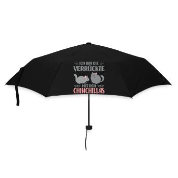 Chinchilla - Regenschirm (klein) - Schwarz - Vorne