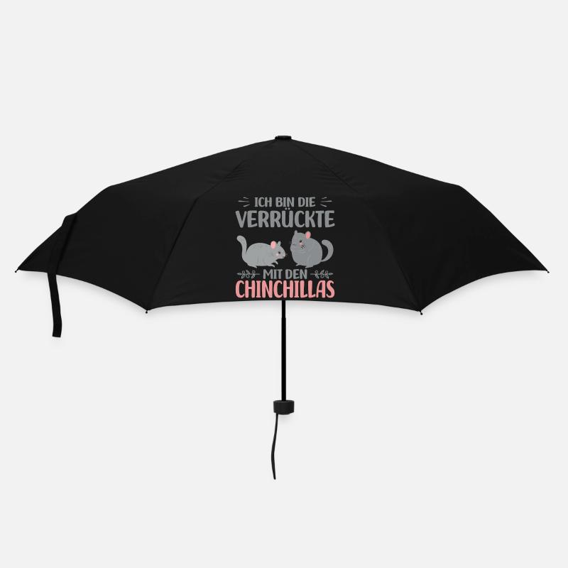 Chinchilla - Regenschirm (klein) - Schwarz