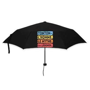 Tonton l' homme le mythe la légende cadeau oncle - Parapluie standard - noir - Devant