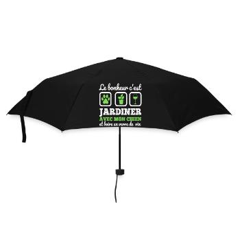 Le bonheur c'est jardiner cadeau jardinage - Parapluie standard - noir - Devant