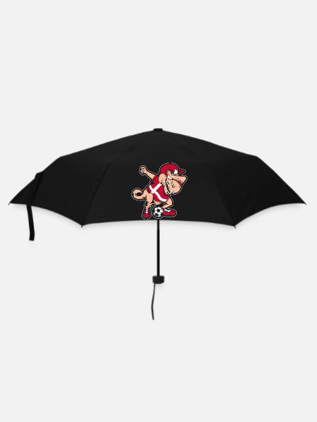 Fußballfan Tyrannosaurus T Rex Fußball Dänemark - Regenschirm (klein) - Schwarz