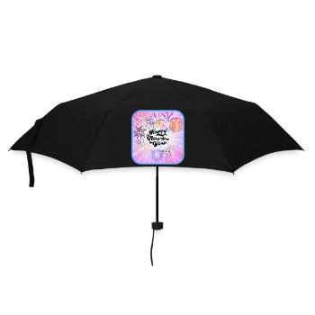Happy New Year, colorful theme. - Umbrella (small) - black - Front