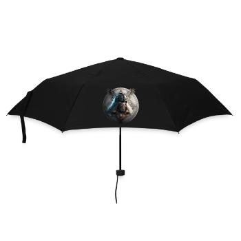Wikinger - Regenschirm (klein) - Schwarz - Vorne