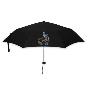Skeleton Skateboarder - Umbrella (small) - black - Front