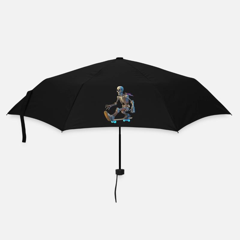 Skeleton-skateboarder - Parapluie standard - noir