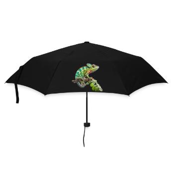 Colorful chameleon life - Umbrella (small) - black - Front