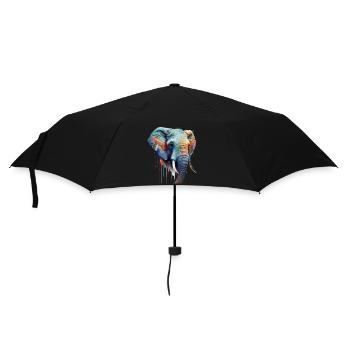 Wild und frei - Elefant - Regenschirm (klein) - Schwarz - Vorne