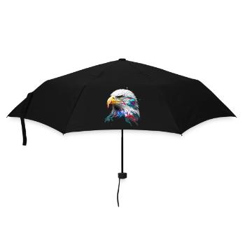Mighty Eagle: A Modern Oil Painting - Umbrella (small) - black - Front