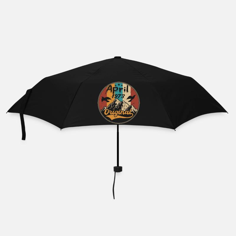 Anniversaire April 1973 | Cadeau April 1973 - Parapluie standard - noir