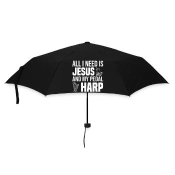 Harfe - Regenschirm (klein) - Schwarz - Vorne