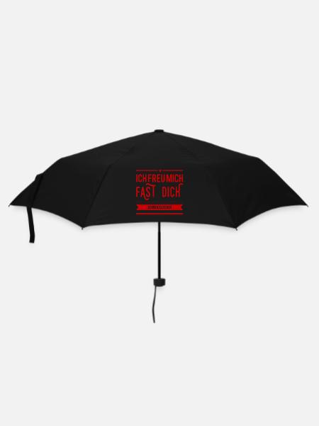 ich freue mich fast dich kennenzulernen - Regenschirm (klein) - Schwarz